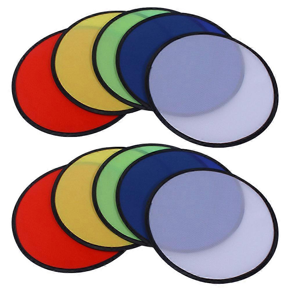 10Pcs Foldable Flying Discs Folding Kids Playthings Household Kids Disc Toys (Random Color)