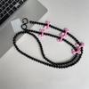 Bow Long Crossbody Phone Chain Long Beads Phone Strap Cellphone Lanyard  Bag Pendant
