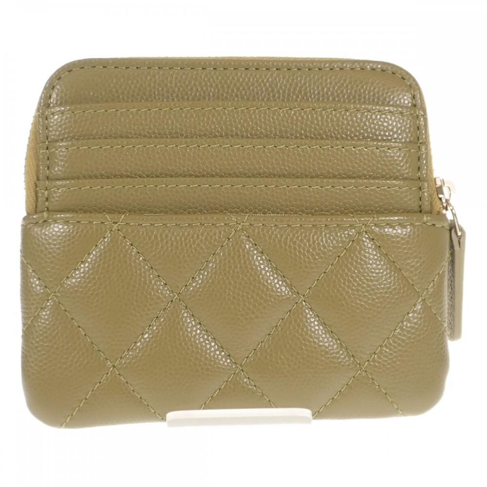 Chanel AP3402 Coin Case Khaki Women