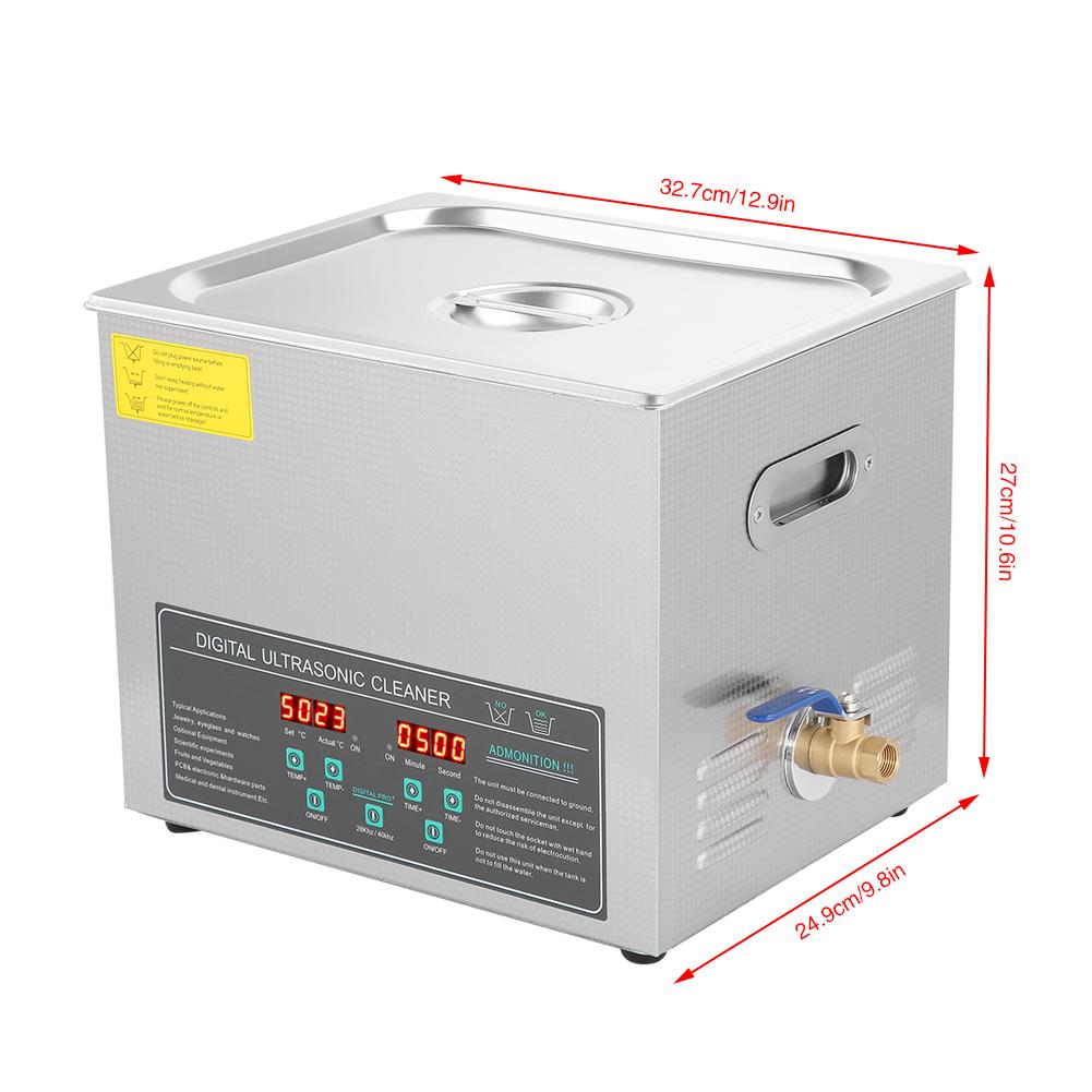 10L Double Frequency Digital Stainless Steel Ultrasonic Cleaner Cleaning Machine