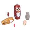 6Pcs Cartoon Russian Nesting Dolls HandMade Ornaments Kids Gifts Toys Home Furnishings