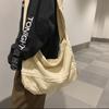 Moda Feminina Bolsa Mensageiro Grande Capacidade Bolsa de Compras Unissex Lona Estudante Bolsa de Ombro Cor Sólida Bolsa Feminina