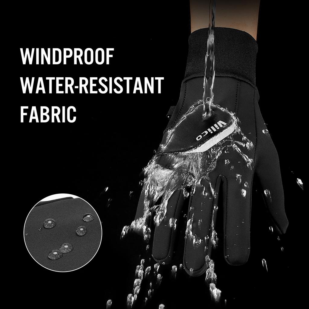 Winter Cycling Gloves Touch Screen Windproof Warm Bike Gloves for Motorcycle Scooter Ski Outdoor Riding