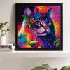 DIY Diamond Painting Cat with Flowers Cross Stitch Kit Mosaic Art Diamond Painting Full Circle Diamond Home Decoration