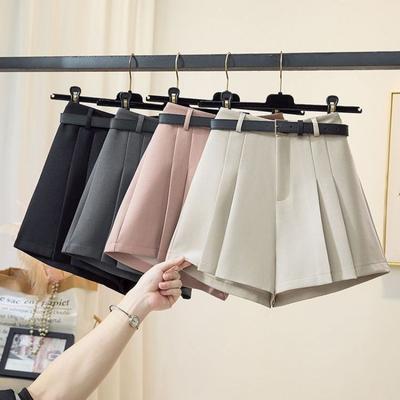 Summer New Korean Temperament Casual Shorts, Female High Waist Thin Wide Leg Pants, Hot Pants Thin Pleated Pants
