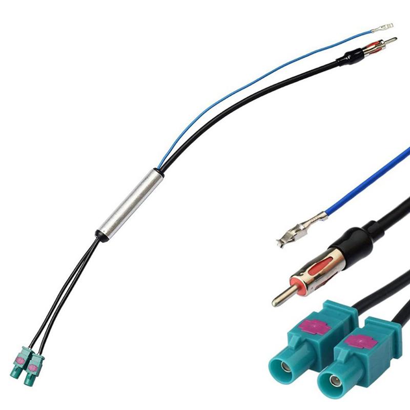 Radio Adaptor Antenna Am/Fm Cable Dual Fakra-Din Aerial Antenna Adaptor Car Accessories For Vw For Adapter