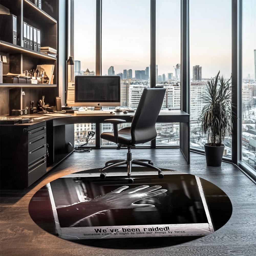This War of Mine Printed Round Rug Carpet Chair Rug Area Rug Entryway Doormats,for Office Chair Living Room Bedroom Kitchen Room.