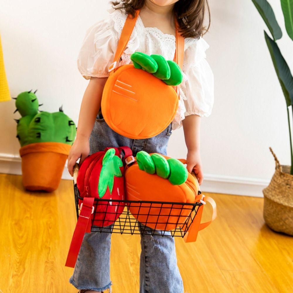 Trendy Fashion Carrot Plush Bag Simulation Carrot Fruit Plush Shoulder Bags  Girl