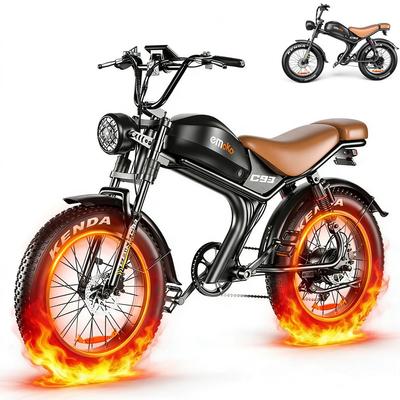 20" 1000W Electric Bike EMOKO C93 with 48V20Ah Removable Battery, Full Suspension, Shimano 7-Speed E-Bike for Commuter & Outdoor Use