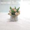 Elegant Artificial Rose Flowers with Small Vase Faux Florals Potted Plant for Indoor Desktop Decoration and Gift Giving