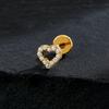Right Grand ASTM F136 Titanium Mini Heart Cartilage Earring 16G Dainty Flat Back Labret Stud Tragus Helix Piercing Jewelry