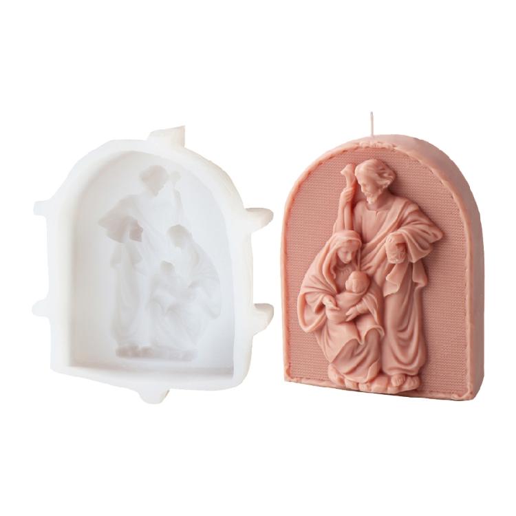 3D Gypsum Candle Mold Reusable Silicone Mold for Cake Decorating Practical Aromatherapy Crafting Mould Jewelry Supplies