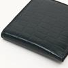 Luxury Green Napa Leather Wallet -Slim Croc-Pattern Design with Coin Pocket & Card Slots