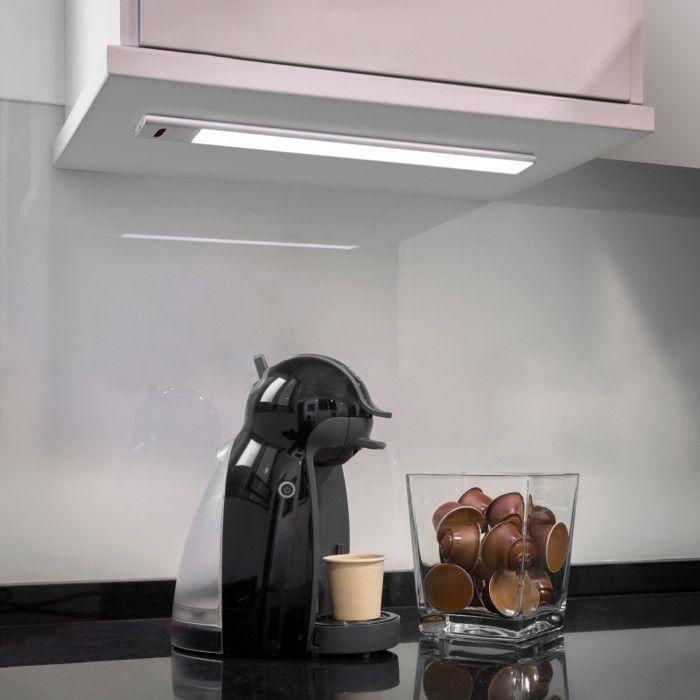 Emuca luminaire led kaus rechargeable par usb avec switch, l 400 mm, anodisé mat, plastique et aluminium