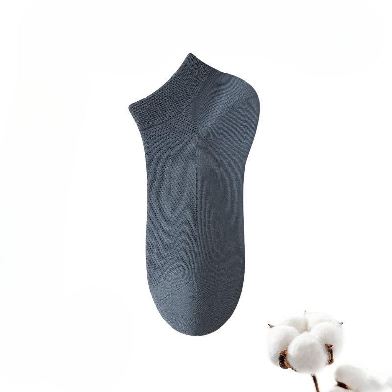 

Socks Men s Short Socks Summer Lightweight Pure Cotton Anti-Bacterial, Odor-Resistant, Sweat-Absorbing, Breathable, Anti-Slip Boat Socks 1 pair темно-синього кольору