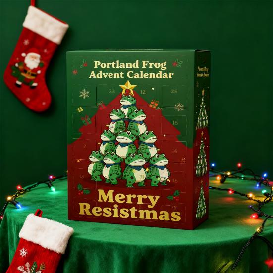 24-Day Countdown Advent Calendar Merry Christmas Frog Advent Calendar Festive Atmosphere Enhancer Seasonal Home Decor