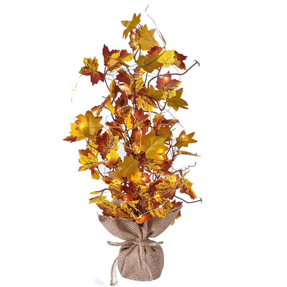 Led Maple Harvest Thanksgiving Tree Lights Christmas Garden Landscape Interior Decoration Battery Lights