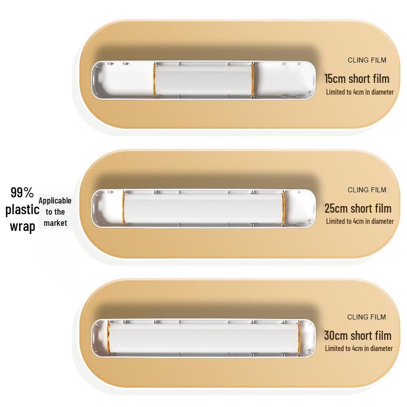 Magnetic Wall-Mounted Kitchen Plastic Wrap Cutter with Sliding Knife Box