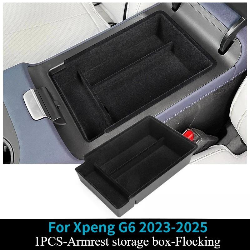 Für Xpeng G6 2023-2025 Türseiten-Aufbewahrungsbox TPE Front- und Hecktürgriff-Organizer Aufräum-Getränkehalter-Aufbewahrungsbox Autozubehör