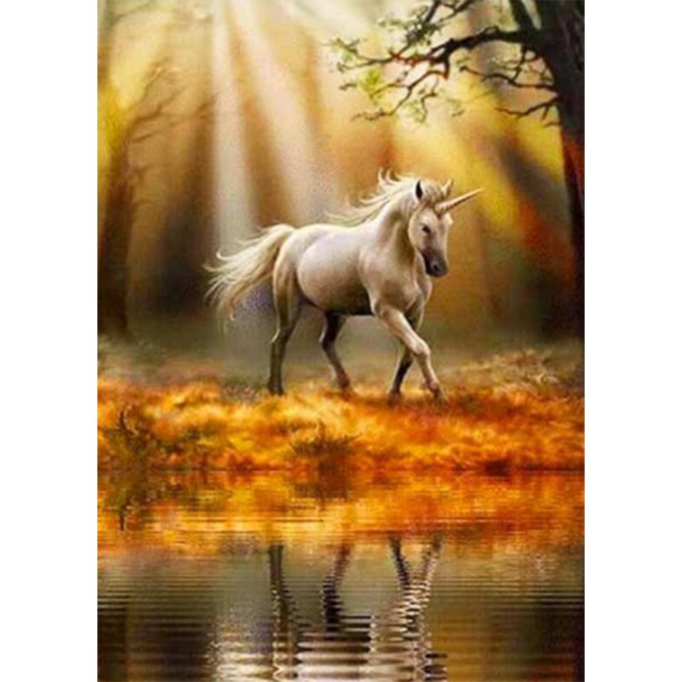 5D Diamond Painting Animal Rhinestone Picture Full Round DIY Diamond Embroidery Horse Cross Stitch Kit Mosaic Home Decoration