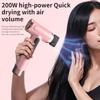Cordless Hair Dryer Portable Travel Rechargeable Lightweight Hot Cold Blow 200W for Dormitory Portable Travel Hair Dryer