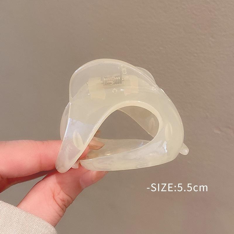 Advanced Sense Transparent Jelly Color Grab Clip Versatile Hairpin Hair Accessories Temperament Special-Shaped Grab Clip Hair Grab Shark Clip Sweet