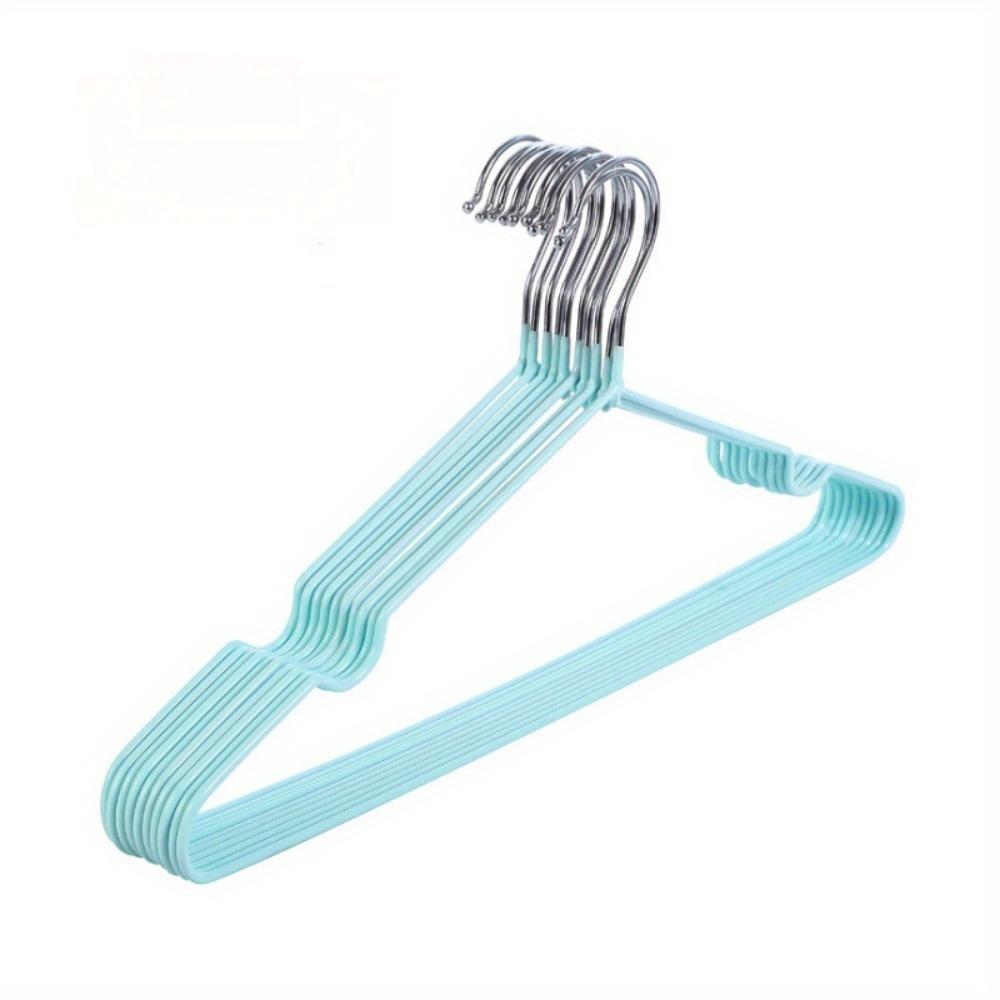 30 Stück Hochleistungs-Metallkleiderbügel mit Anti-Rutsch-Bändern & gerillten Kunststoffhaken - Pastellfarbene Schrankorganizer für Zuhause, Waschküchenlagerung