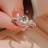 Kuaishou Imitation Moissanite Diamond Ring Simulation Diamond Women's Light Luxury Niche High-end Exquisite Ring Ratio