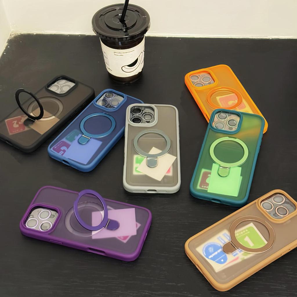 iPhone 17 Pro Max Magnetic Stand Case with Apple Skin-Feel Matte Finish, Lens Protector, and Drop-Proof Features