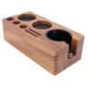 Coffee Tamping Station Wooden Anti Slip Coffee Portafilter Holder Tamper Stand for 51 to 58mm Portafilter Home Kitchen