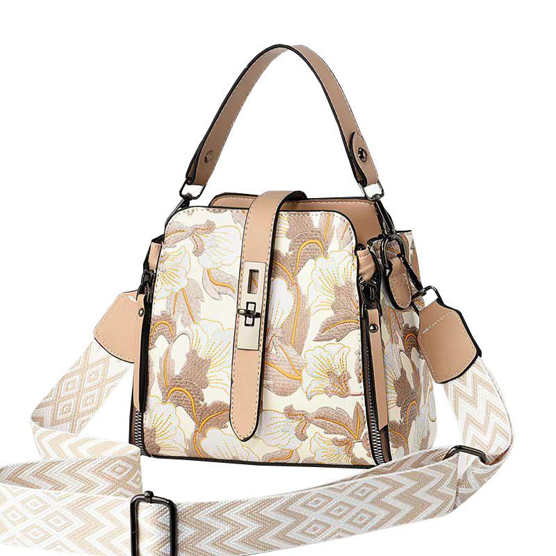 Urban Designer Chic Handheld Bucket Bag With Soft Pu Material And Lining Polyester