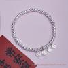 Original S925 Silver Bead Bracelet: Peace & Joy Design for Women