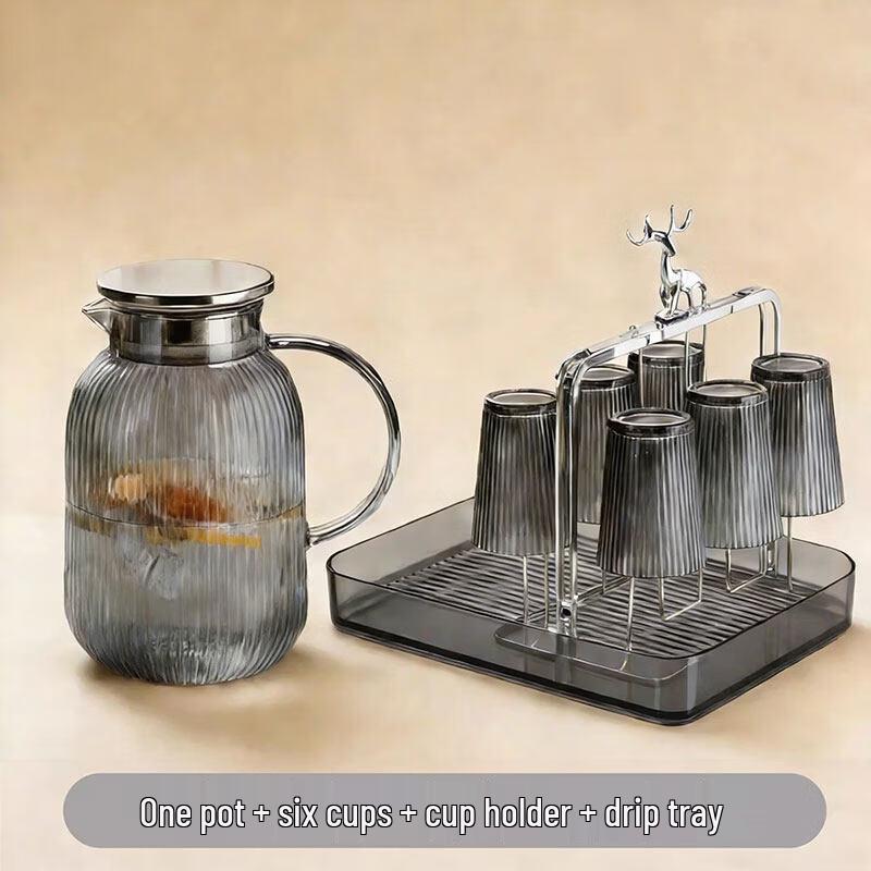 Qiwei Heat-Resistant Glass Cups with Handles Set