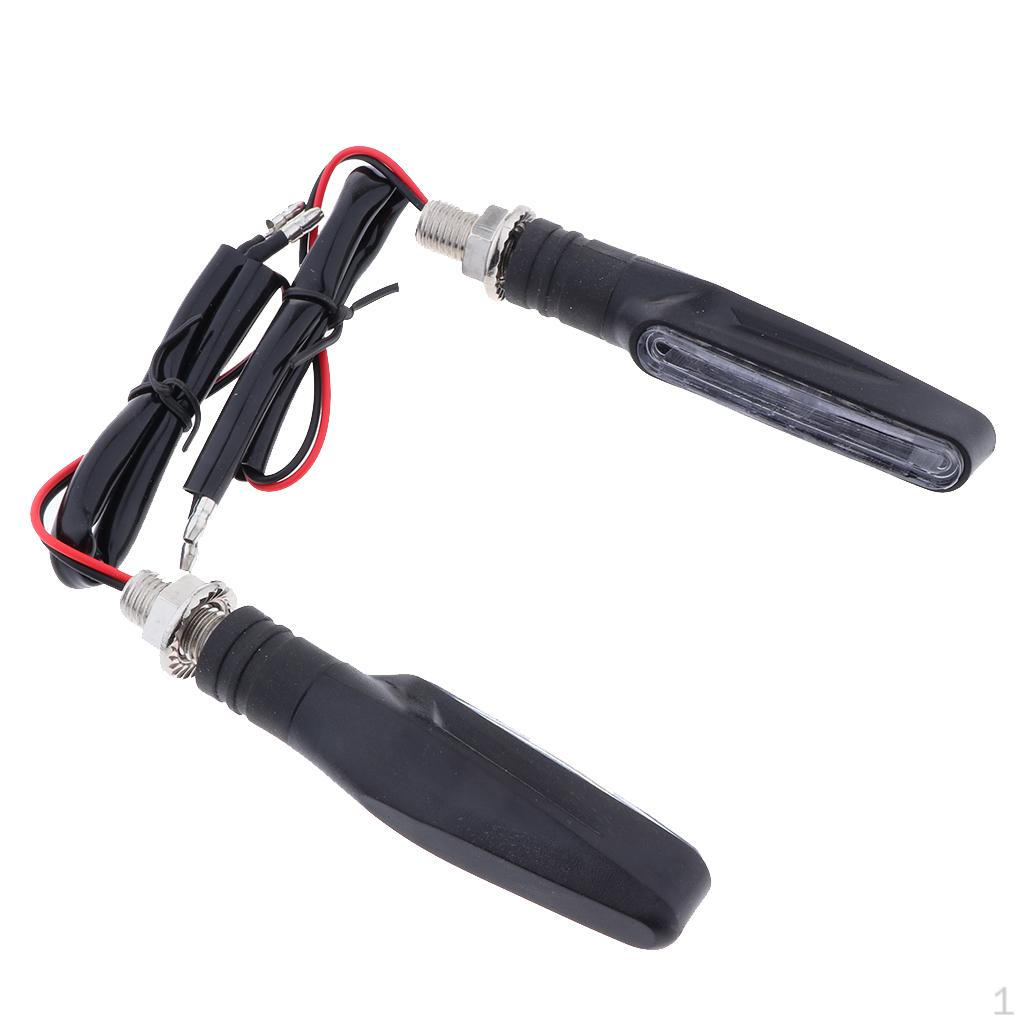 2 Pieces LED Flowing Motorcycle Turn Signal Light Front жёлтый