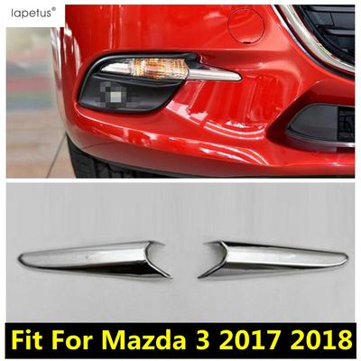 Przedni Zderzak Lampy Przeciwmgielne Listwa Dekoracyjna Brwi Pokrywa Wykończenie Dla Mazda 3 Hatchback Sedan 2017 2018 Akcesoria Zestaw Zewnętrzny