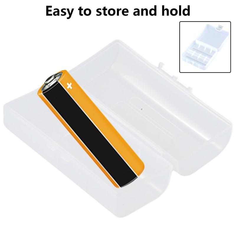 Clear Battery Storage Case for 1pc/2pc 26650 Batteries Container Protect Your Batteries, Prevent Short Circuit and Dust