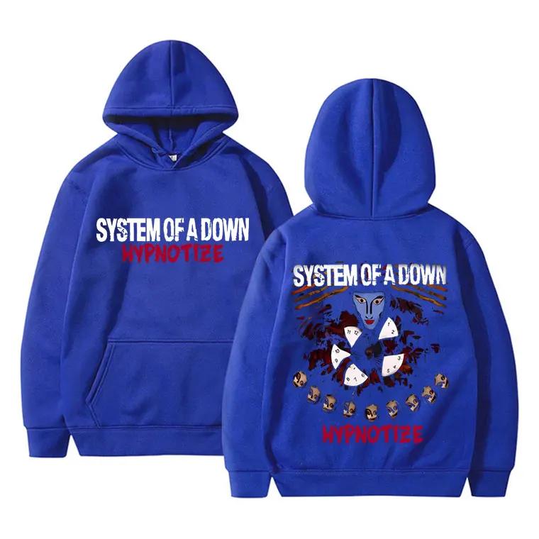 Vintage Rockband System Of A Down Hypnotize Print Hoodie Heren Alternatief Metal Muziek Sweatshirt Heren Gothic Harajuku Streetwear M geel