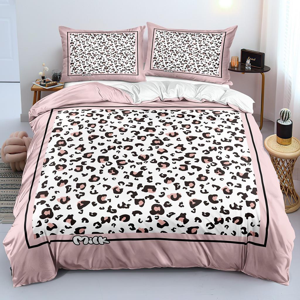 Eine Leinwand voller Flecken für die kreative Seele - Künstlerisches Leopardenmuster Bettwäsche-Set, Bettbezug & Kissenbezüge, Ein Geschenk ästhetischer Vision