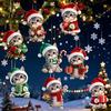 Cute Kitten Xmas Decor Christmas Ornament for Tree Hanging, 2D Flat Wooden Festive Gift Tags Decorative Pendant with Lanyard Home Holiday Party