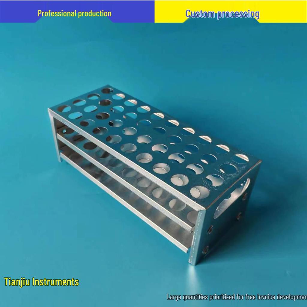 Estante para Tubos de Ensayo y Tubos de Centrifugación de Aluminio, Modelo 18.5*4020.5*40, para Experimentos de Laboratorio