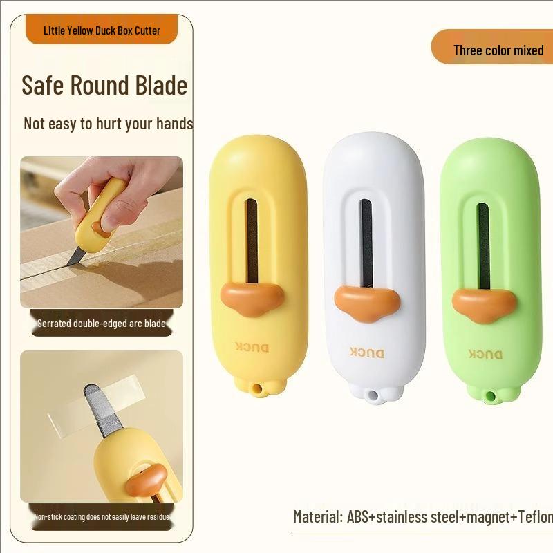 

Newcomer Exclusive: Magnetic Anti-Stick Mini Box Cutter with Free Shipping Yellow Duck Cutter - 1 Piece - Random Color