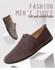 Men's Cross-Border Slip-On Driving Loafers: Casual Leather Sock Shoes for Spring/Summer - Handmade, Large Size Available