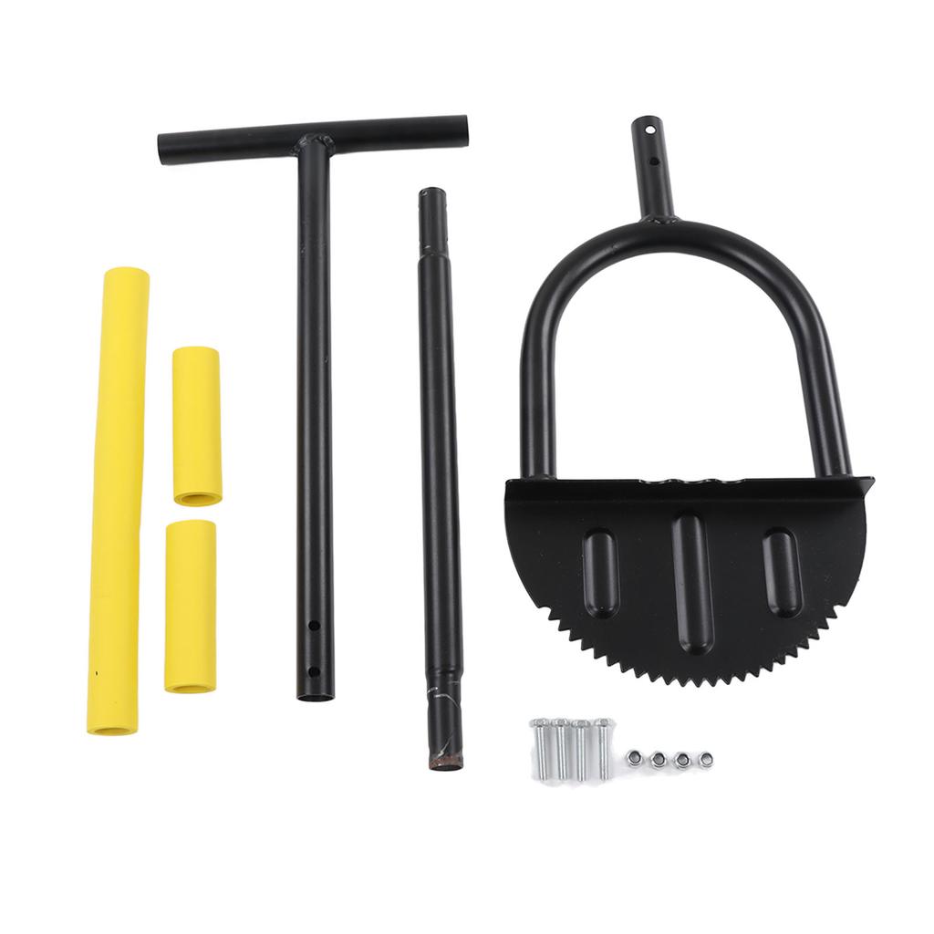 Manual Lawn Edger Steel Structure Saw Tooth Blade T Handle Sponge Cover Wide Pedal Garden Trimming