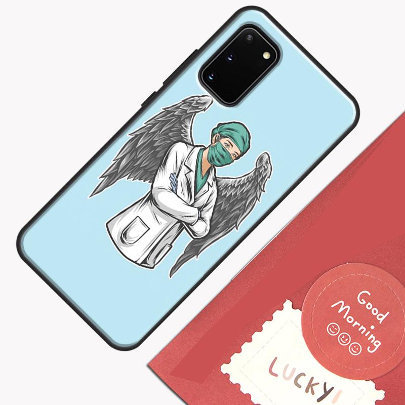 Cartoon Medicine Doctor Nurse Phone Case For Samsung Galaxy S26 S25 S24 S20 S21 S22 S23 Ultra S10 Plus S25 FE Cover Shell