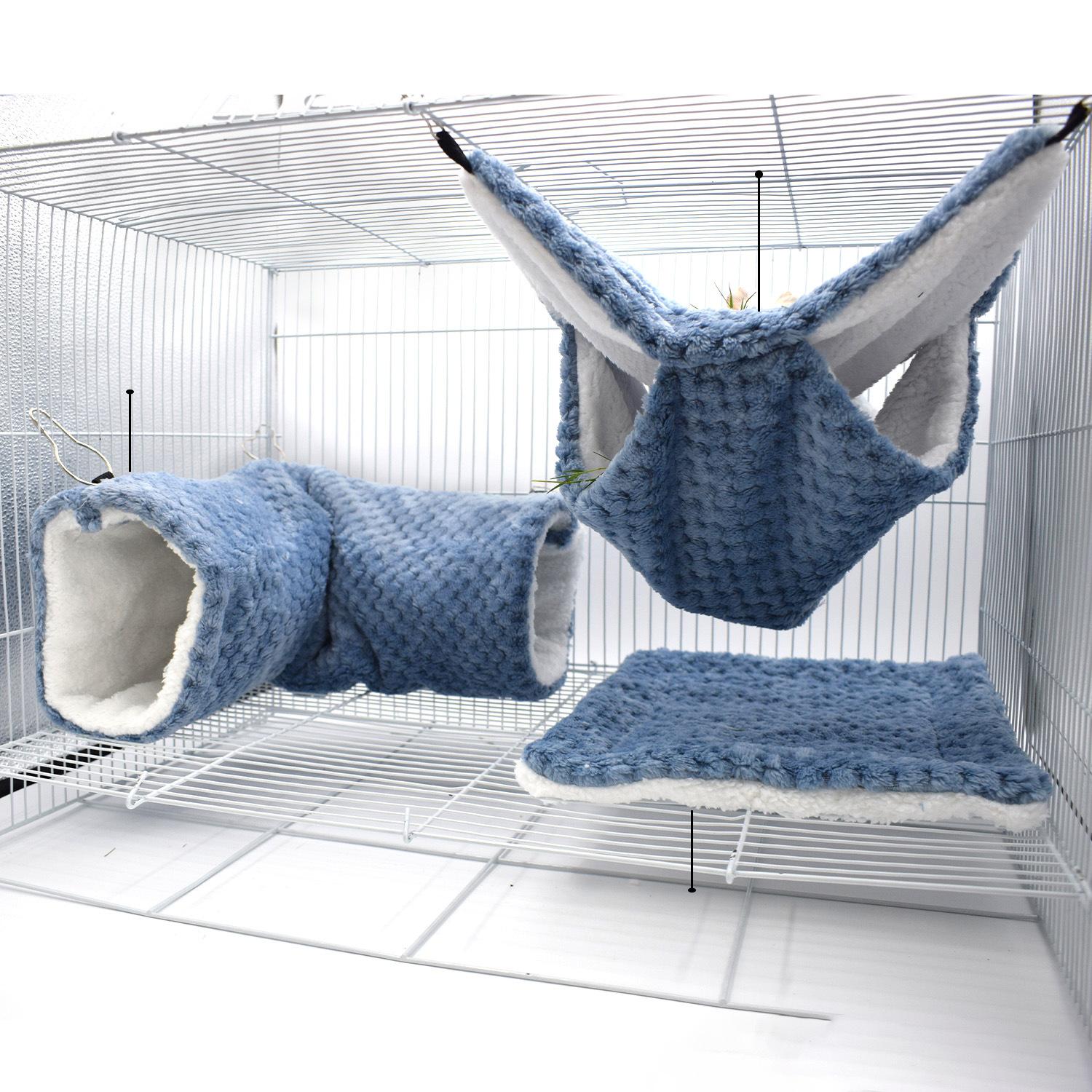 

Норка, Морская свинка, Двухслойный, Дом со скрытым туннелем One Size синий