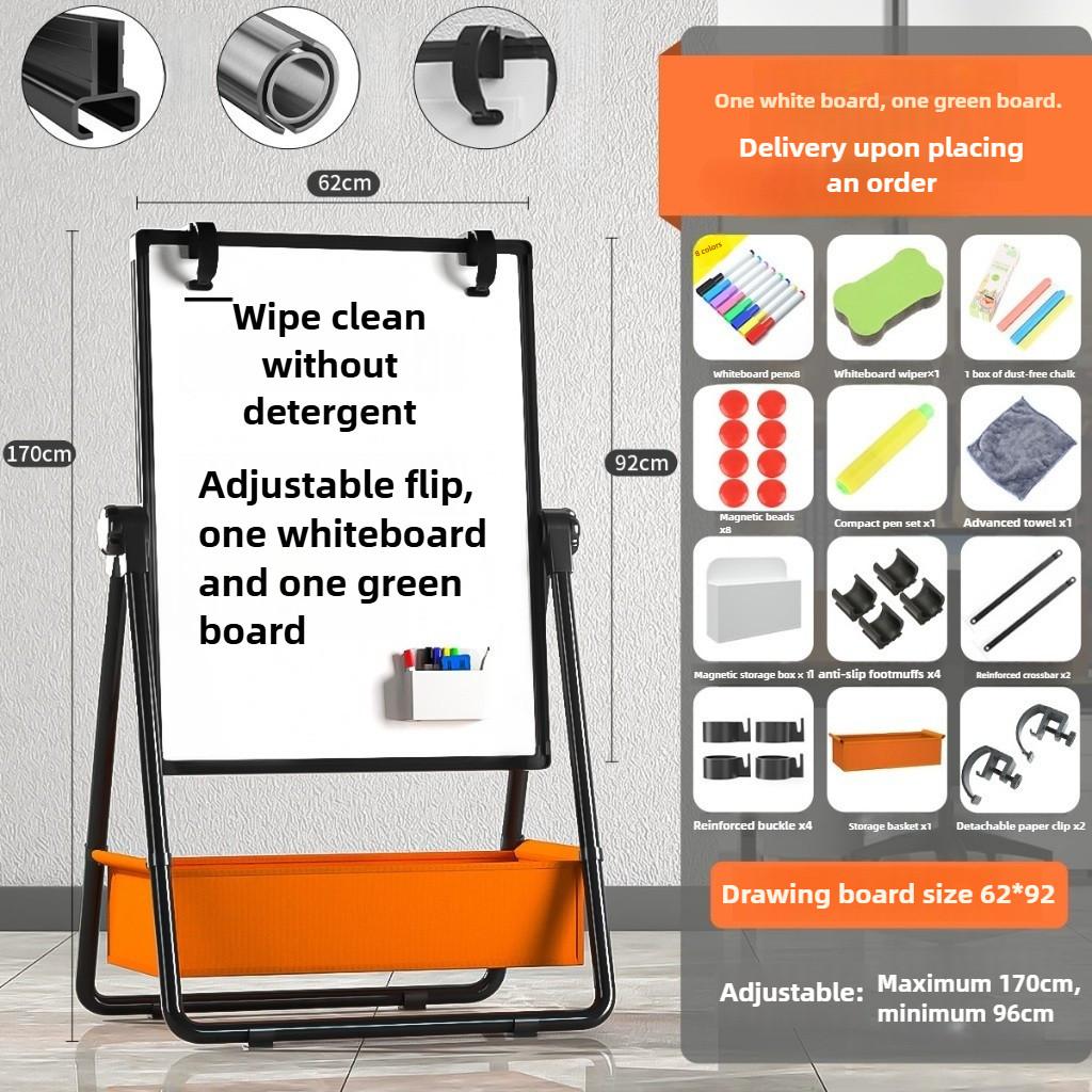 Foldable 360 Degrees Magnetic Whiteboard Premium Magnetic Standing White Board Dual-side Notice Board Writing Boards Stands