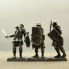 Mediaeval Knight Soldier Miniature Figurine Pure Copper Desktop Decoration Craft Gift for Collectors