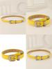Simple Solid Color Metal Buckle Decoration Women Casual Belt