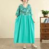 DIMANAF New 2026 Women Plus Size Summer Casual Long Dress Cotton Loose Oversize Maxi Beach Sundress Elegant Vintage Lady Print Floral