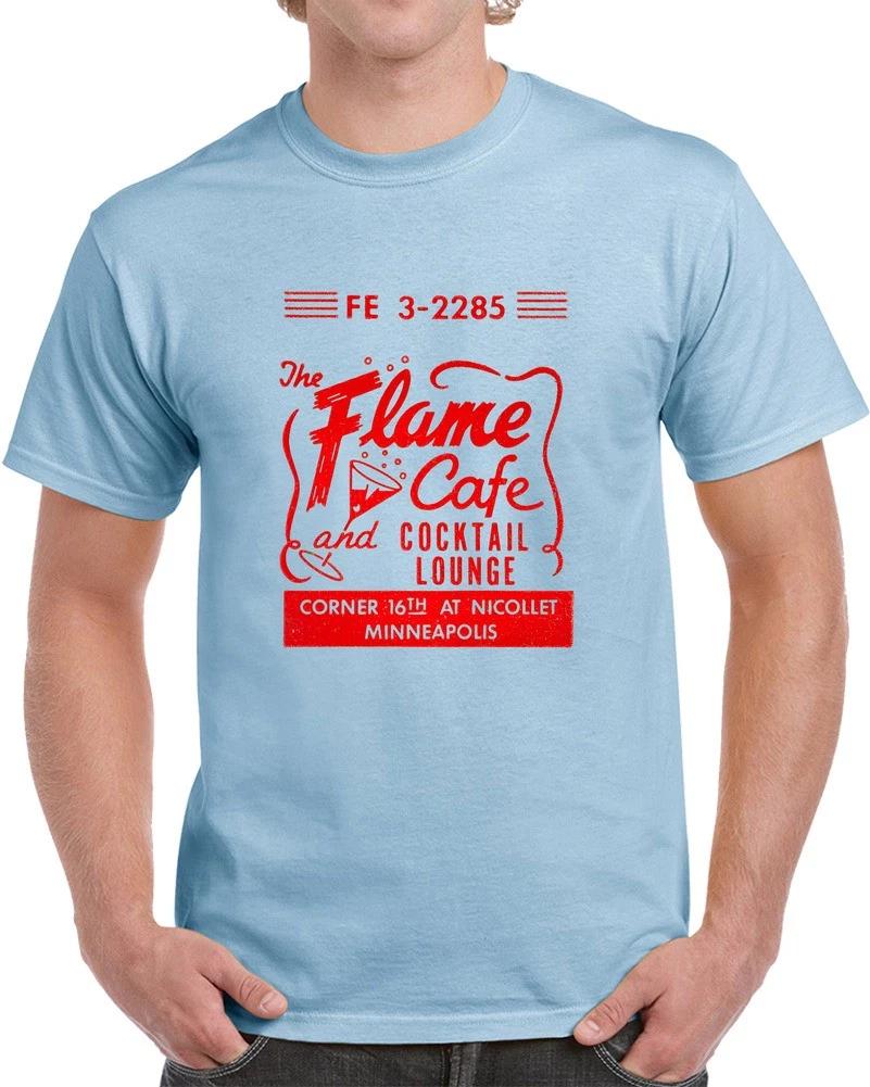 Vintage Flame Cafe Minneapolis Mn 100% Cotton T-shirt Mens Womens Tees Top 3XL
